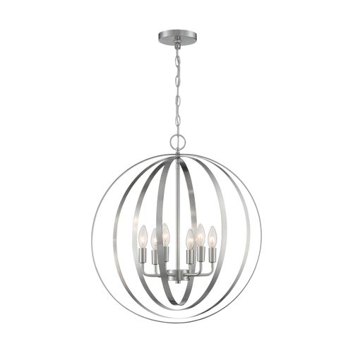 Main product image of Pendleton 6 Light Pendant Fixture Brushed Nickel Finish