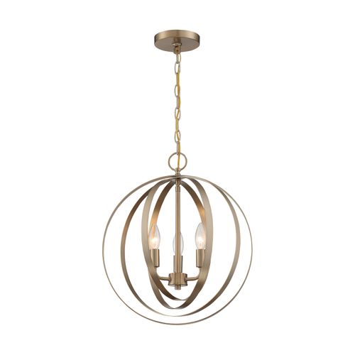 Main product image of Pendleton 3 Light Pendant Fixture Burnished Brass Finish