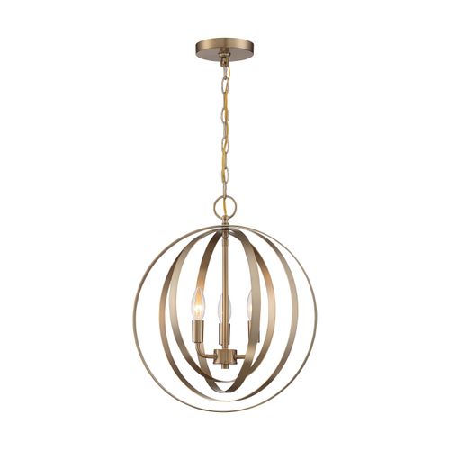 Main product image of Pendleton 3 Light Pendant Fixture Burnished Brass Finish