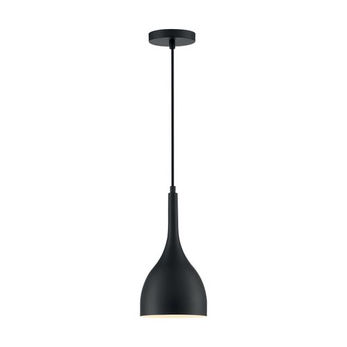 Main product image of Bellcap 1 Light Small Pendant Fixture Matte Black Finish