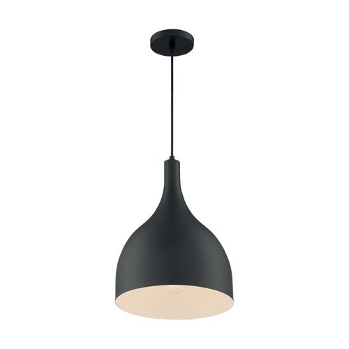 Main product image of Bellcap 1 Light Large Pendant Fixture Matte Black Finish