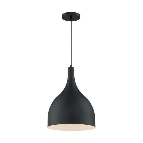 Main product image of Bellcap 1 Light Large Pendant Fixture Matte Black Finish