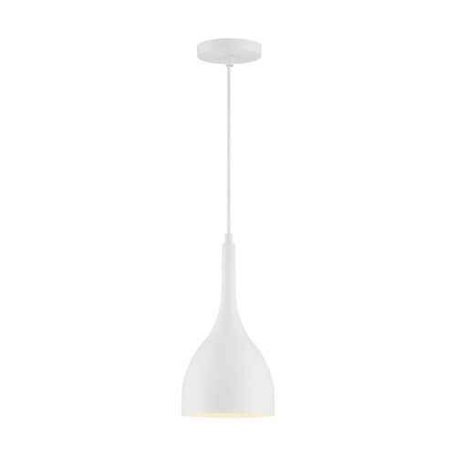 Main product image of Bellcap 1 Light Small Pendant Fixture Matte White Finish