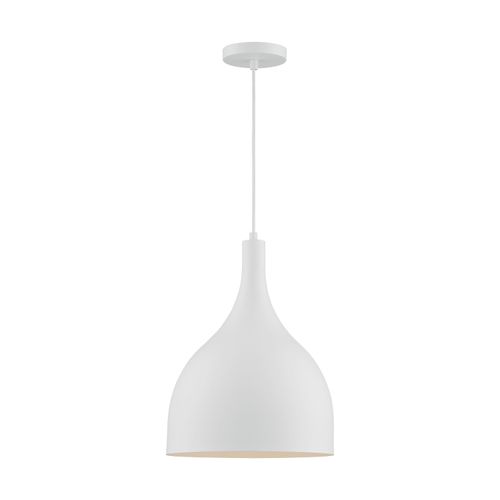 Main product image of Bellcap 1 Light Large Pendant Fixture Matte White Finish