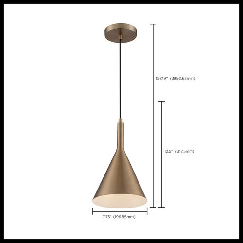 Main product image of Lightcap 1 Light Small Pendant Fixture Burnished Brass Finish