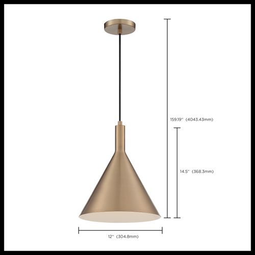 Main product image of Lightcap 1 Light Large Pendant Fixture Burnished Brass Finish