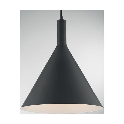 Main product image of Lightcap 1 Light Large Pendant Fixture Matte Black Finish