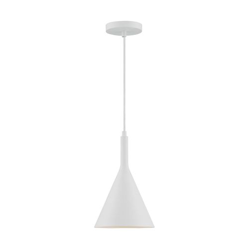 Main product image of Lightcap 1 Light Small Pendant Fixture Matte White Finish