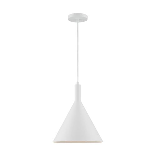 Main product image of Lightcap 1 Light Large Pendant Fixture Matte White Finish