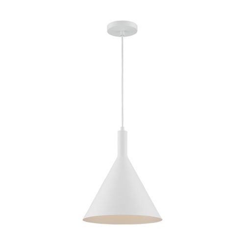 Main product image of Lightcap 1 Light Large Pendant Fixture Matte White Finish
