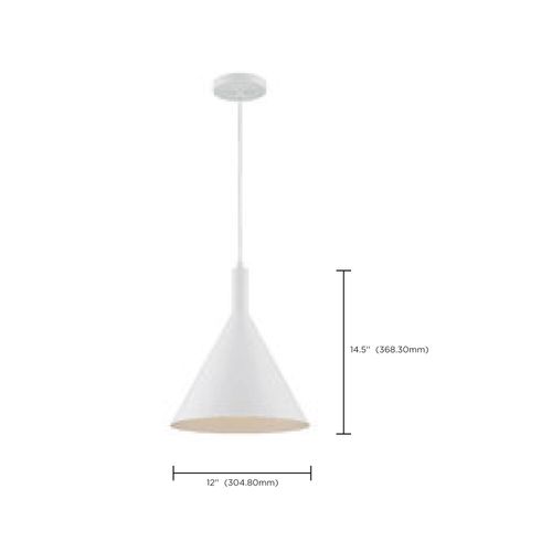 Main product image of Lightcap 1 Light Large Pendant Fixture Matte White Finish