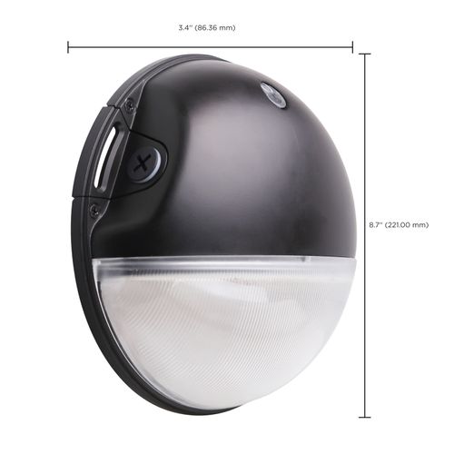 Main product image of LED Small Round Wall Pack 20W CCT Selectable Bypassable Photocell 120-277 Volt Bronze Finish