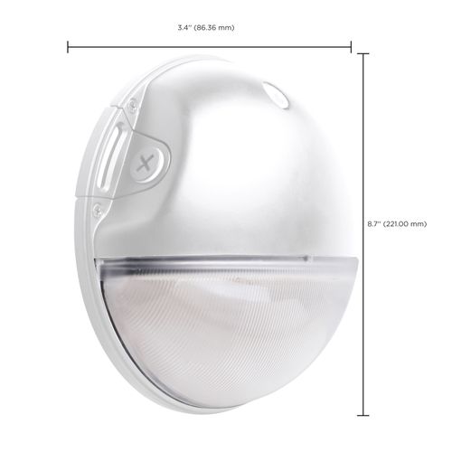 Main product image of LED Small Round Wall Pack 20W CCT Selectable Bypassable Photocell 120-277 Volt White Finish