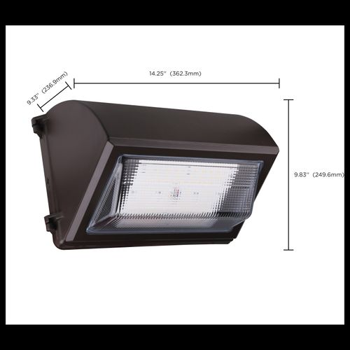 Main product image of CCT and Wattage Adjustable LED Cutoff Wall Pack Integrated Bypassable Photocell CCT Selectable from 3000, 4000 or 5000K Wattage Selectable from 80, 100, or 120 Watt 120-277 Volt