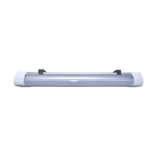 Main product image of 2 Foot 20 Watt LED Tri-Proof Linear Fixture w/ Integrated Microwave Sensor CCT Selectable IP65 and IK08 Rated