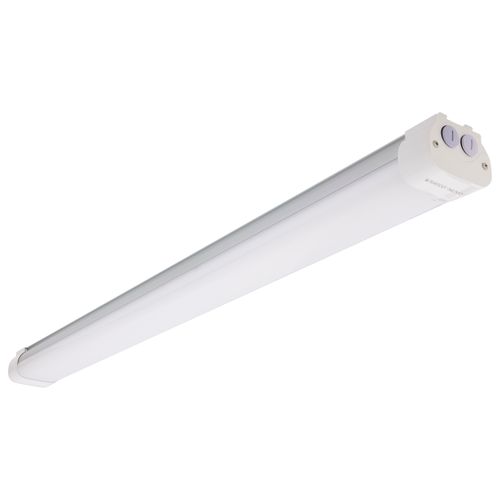 Main product image of 4 Foot LED Tri-Proof Linear Fixture w/ Integrated Microwave Sensor CCT & Wattage Selectable IP65 and IK08 Rated 120V-347V