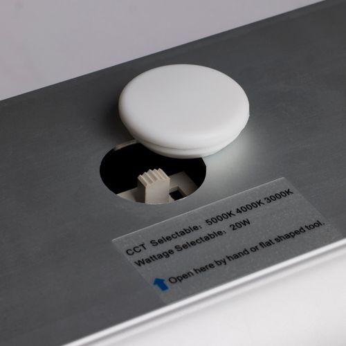 Main product image of 4 Foot LED Tri-Proof Linear Fixture w/ Integrated Microwave Sensor CCT & Wattage Selectable IP65 and IK08 Rated 120V-347V