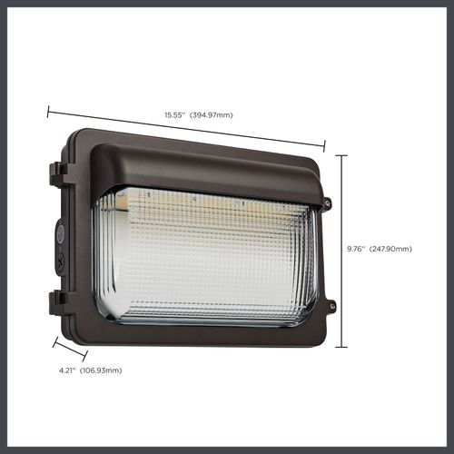Main product image of LED Low Profile Wall Pack Wattage 30/45/60W and CCT 3K/4K/5K Selectable Photocell Dimmable Bronze Finish