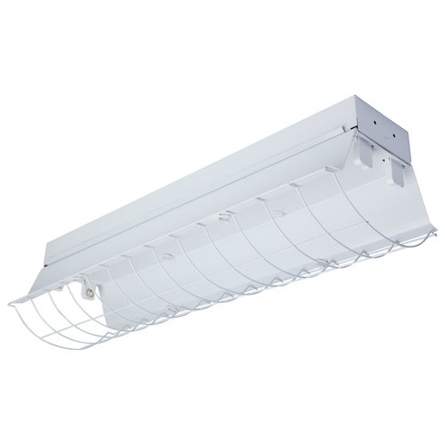 Main product image of 2 Foot Dual T8 Lamp Ready Fixture Channel Empty Body Fixture Complete Lamp Wiring Guide Available