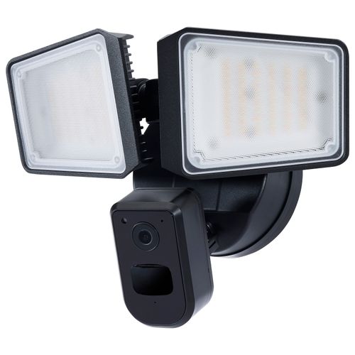 Main product image of 36 Watt Rectangular Outdoor SMART Security Light w/ Camera Starfish Enabled Tunable White Black Finish