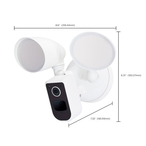 Main product image of 20 Watt Bullet Outdoor SMART Security Light w/ Camera Starfish Enabled 3K/4K/5K CCT Selectable White Finish