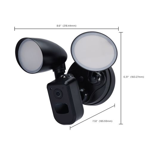 Main product image of 20 Watt Bullet Outdoor SMART Security Light w/ Camera Starfish Enabled 3K/4K/5K CCT Selectable Black Finish