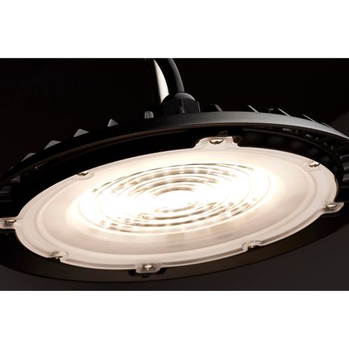 Main product image of 60 Watt Hi-Pro Shop Light w/ Plug 8'' Dia. 3000K Black Finish 120 Volt