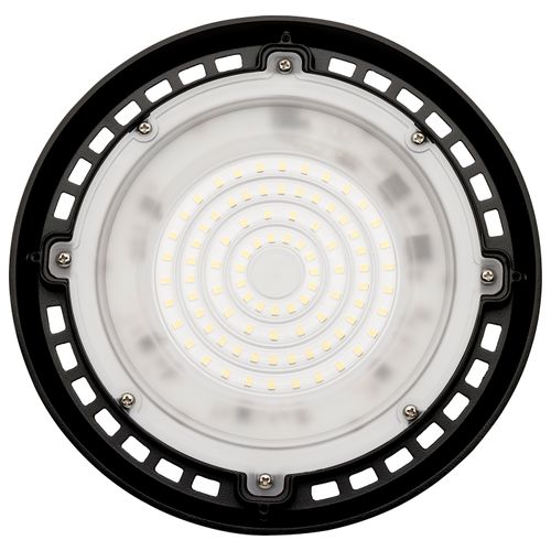 Main product image of 80 Watt Hi-Pro Shop Light w/ Plug 8" Dia. 3000K Black Finish 120 Volt