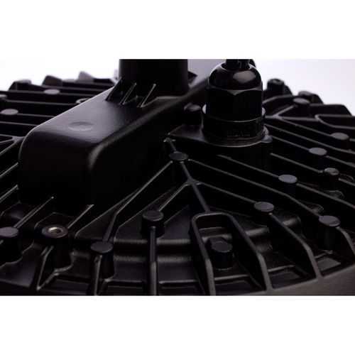 Main product image of 80 Watt Hi-Pro Shop Light w/ Plug 8" Dia. 3000K Black Finish 120 Volt