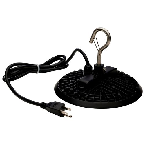 Main product image of 80 Watt Hi-Pro Shop Light w/ Plug 8" Dia. 5000K Black Finish 120 Volt