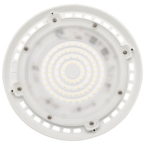 Main product image of 60 Watt Hi-Pro Shop Light w/ Plug 8" Dia. 3000K White Finish 120 Volt