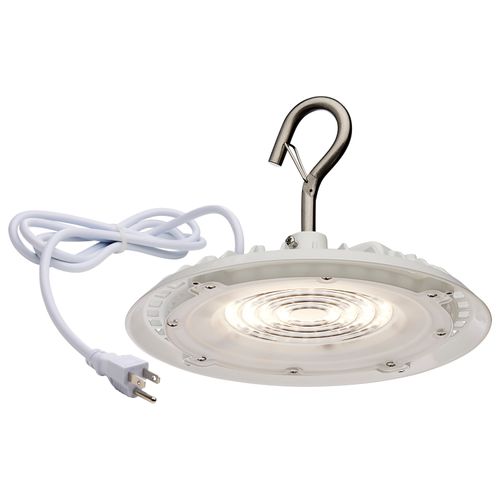 Main product image of 80 Watt Hi-Pro Shop Light w/ Plug 8" Dia. 4000K White Finish 120 Volt
