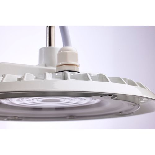 Main product image of 80 Watt Hi-Pro Shop Light w/ Plug 8" Dia. 4000K White Finish 120 Volt