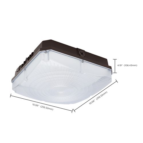 Main product image of 10 Inch LED Field Selectable Canopy Fixture 45/60/70 Watts 3K/4K/5K CCT
