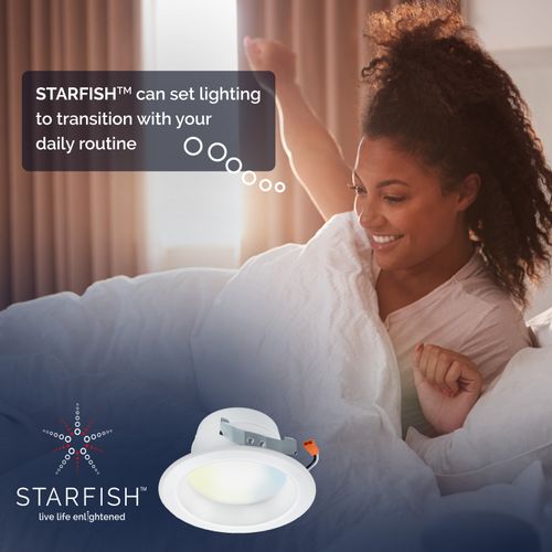Main product image of 8.7 Watt 4"LED Recessed Downlight Tunable White Starfish IOT 120 Volt 700 Lumens (Pack of 2)