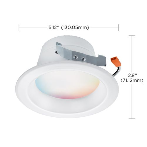 Main product image of 8.7 Watt 4"LED Recessed Downlight RGB & Tunable White Starfish IOT 120 Volt 700 Lumens JA8