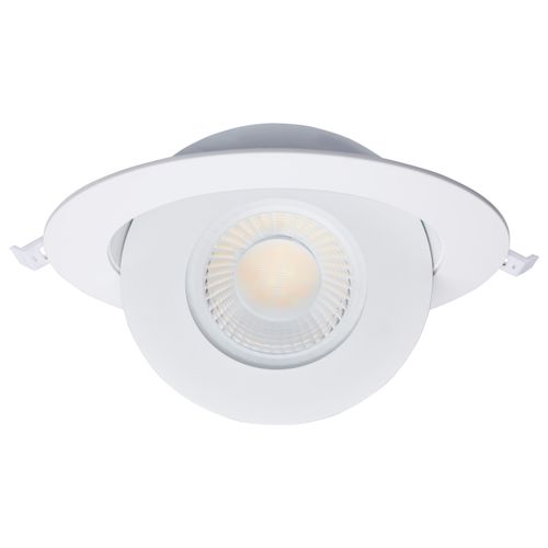 Main product image of 15 Watt LED Gimbaled Downlight 6" RGB & Tunable White Round Starfish IOT White Finish 1200 Lumens 120-277 Volt
