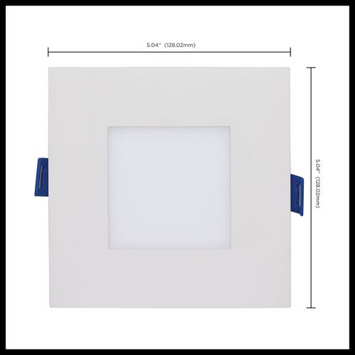 Main product image of 9 Watt LED Direct Wire Low Profile Downlight 4 Inch Square Starfish IOT Tunable White and RGB 120 Volt 90 CRI White Finish (Pack of 2)