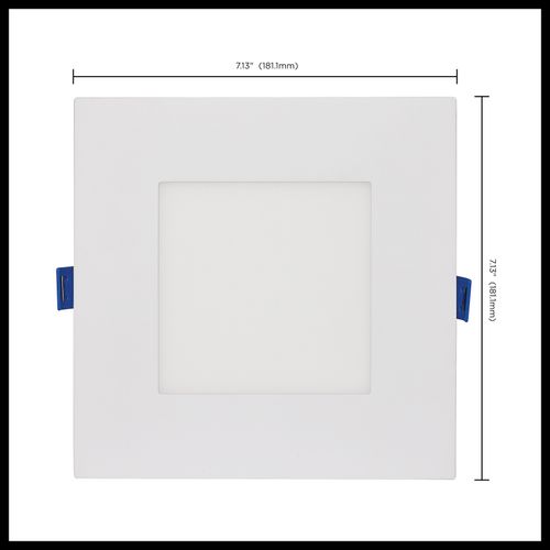 Main product image of 12 Watt LED Direct Wire Low Profile Downlight 6 Inch Square Starfish IOT Tunable White and RGB 120 Volt 90 CRI White Finish (Pack of 2)