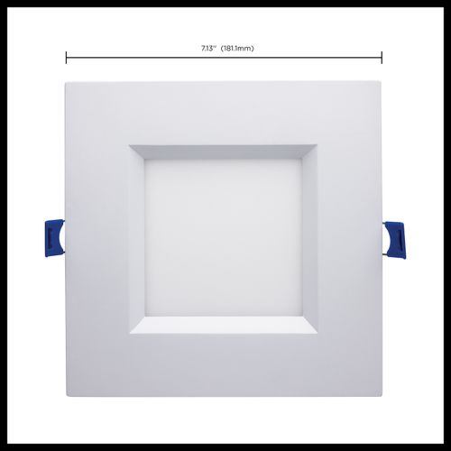 Main product image of 12 Watt LED Direct Wire Low Profile Regress Baffle Downlight 6 Inch Square Starfish IOT Tunable White and RGB 120 Volt 90 CRI White Finish (Pack of 2)