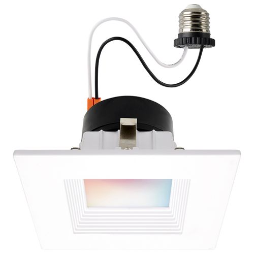 Main product image of 10.5 Watt LED Retrofit Downlight 4 Inch Square Starfish IOT RGB & Tunable White 120 Volt 90 CRI White Finish (Pack of 2)