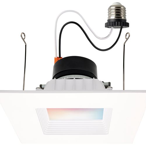 Main product image of 13 Watt LED Retrofit Downlight 5-6 Inch Square Starfish IOT RGB & Tunable White 120 Volt 90 CRI White Finish (Pack of 2)