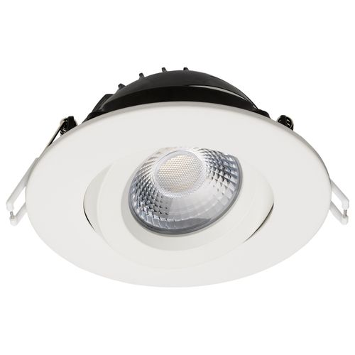 Main product image of 12 Watt LED Direct Wire Downlight Gimbaled 4" CCT Selectable Round Remote Driver White Finish 850 Lumens 120 Volt (Pack of 2)