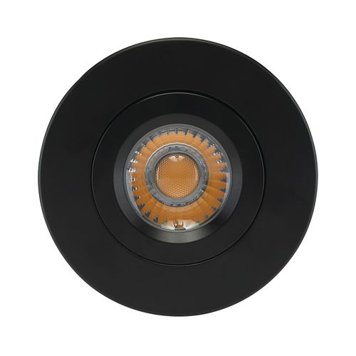Main product image of 12 watt LED Direct Wire Downlight Gimbaled 4" 3000K 120 volt Dimmable Round Remote Driver Black
