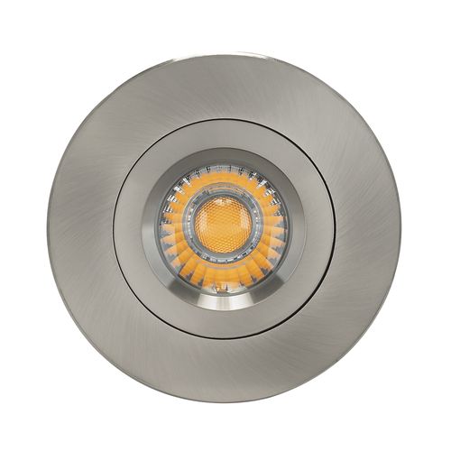 Main product image of 12 watt LED Direct Wire Downlight Gimbaled 4" 3000K 120 volt Dimmable Round Remote Driver Brushed Nickel