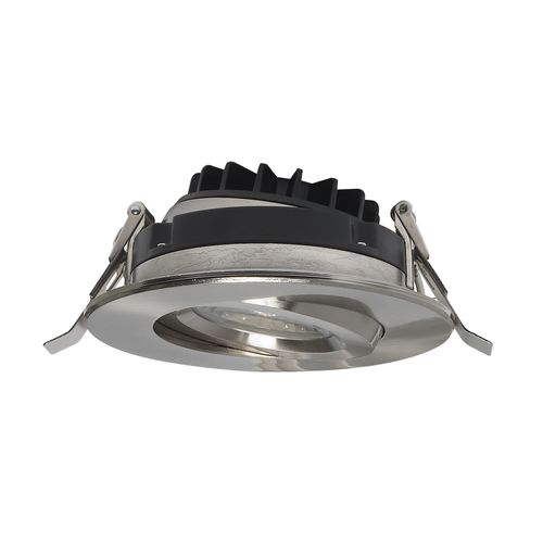 Main product image of 12 watt LED Direct Wire Downlight Gimbaled 4" 3000K 120 volt Dimmable Round Remote Driver Brushed Nickel