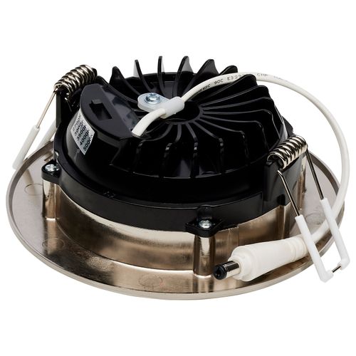 Main product image of 12 Watt LED Direct Wire Downlight Gimbaled 4" CCT Selectable Round Remote Driver Brushed Nickel Finish 850 Lumens 120 Volt