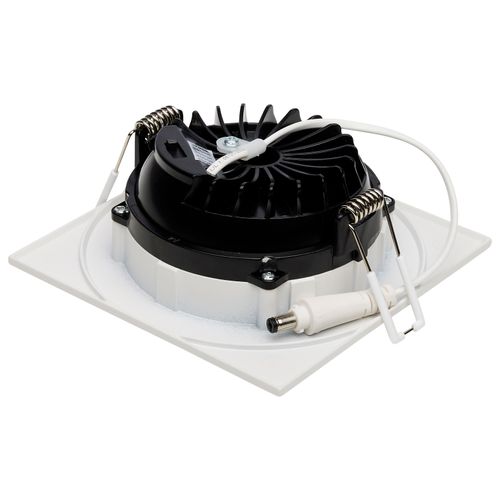 Main product image of 12 Watt LED Direct Wire Downlight Gimbaled 4" CCT Selectable Square Remote Driver White Finish 850 Lumens 120 Volt