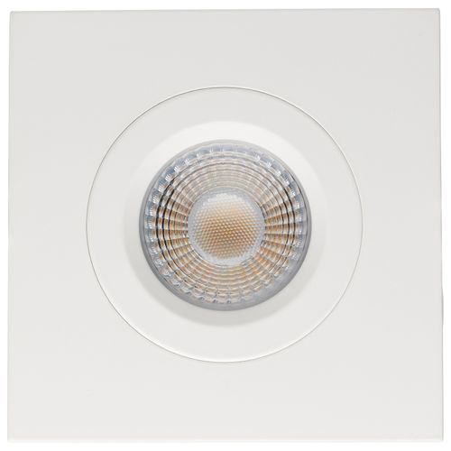 Main product image of 12 Watt LED Direct Wire Downlight Gimbaled 4" CCT Selectable Square Remote Driver White Finish 850 Lumens 120 Volt