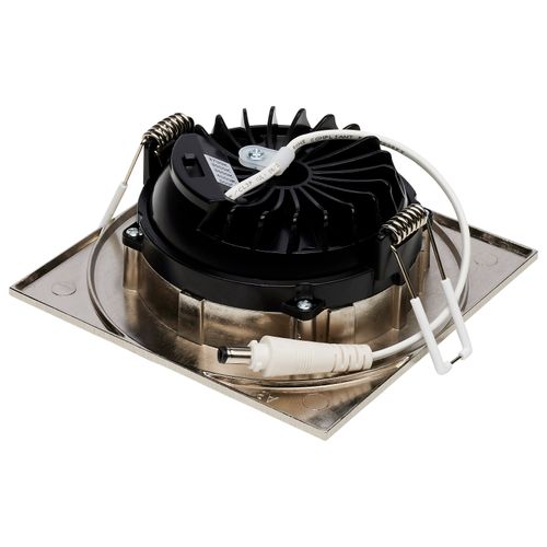 Main product image of 12 Watt LED Direct Wire Downlight Gimbaled 4" CCT Selectable Square Remote Driver Brushed Nickel Finish 850 Lumens 120 Volt